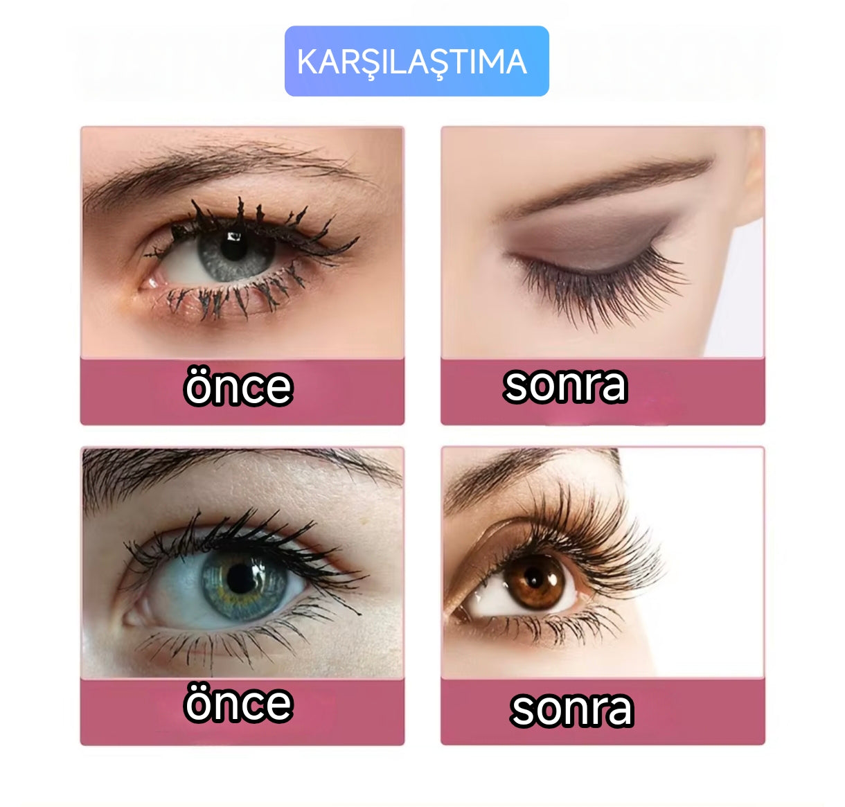 Kavisli Kirpik Fırçası Aracı - Kirpik Ayırıcı ve Şekillendirme Aksesuarı